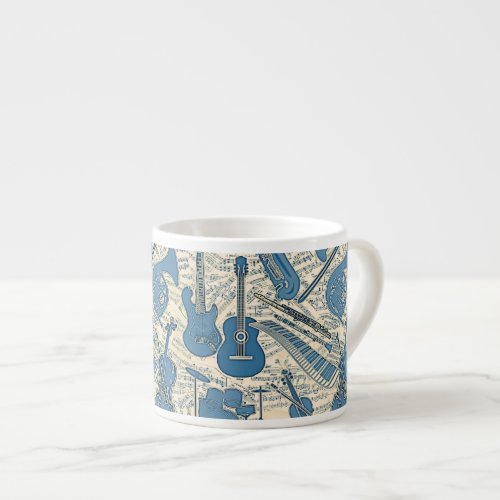 Sheet Music and Instruments BlueIvory ID481 Espresso Cup
