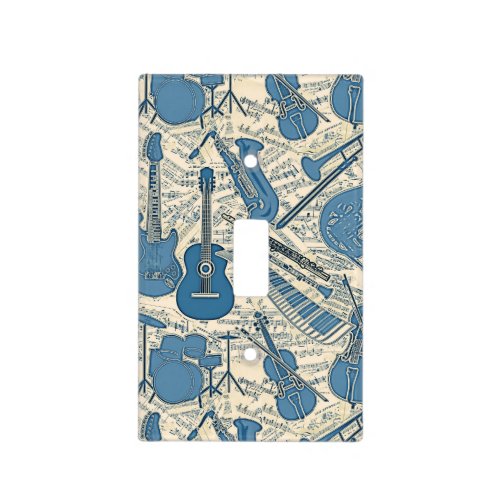 Sheet Music and Instruments BlueIvory ID481 Light Switch Cover