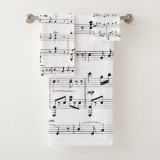 Sheet Music Bath Towel Set