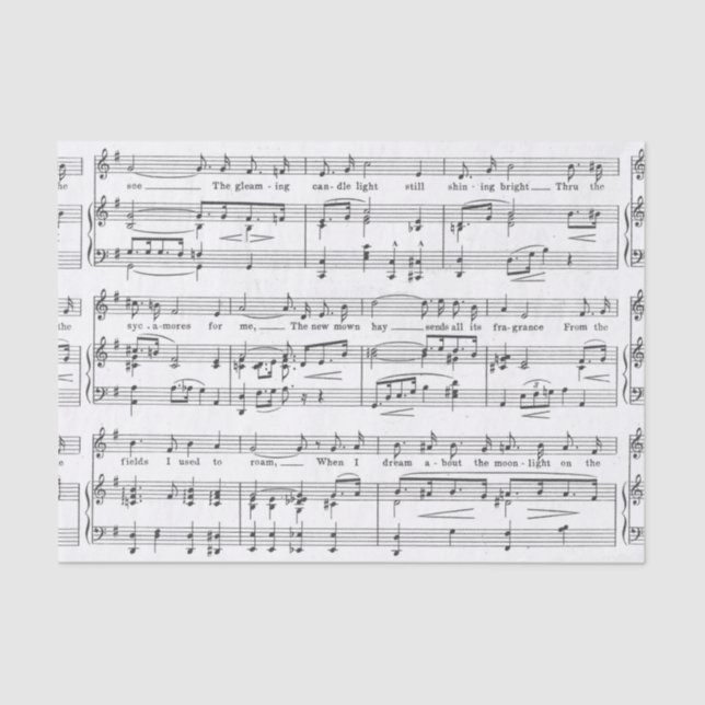 Sheet Music Black and White Pattern (Front)