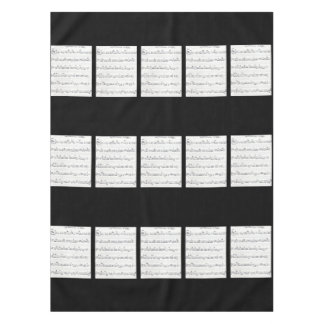 Sheet music black and white tablecloth