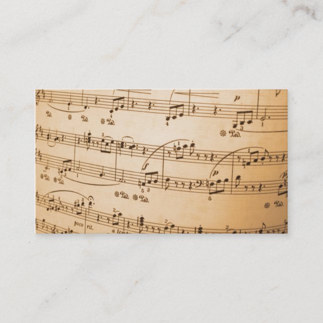 Sheet Music Business Cards (Front)