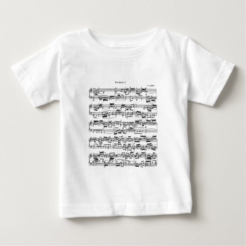 Sheet Music by Bach Baby T_Shirt