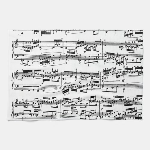 Sheet Music by Bach Kitchen Towel