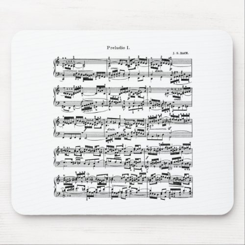 Sheet Music by Bach Mouse Pad