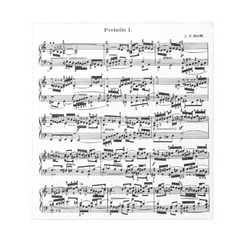 Sheet Music by Bach Notepad