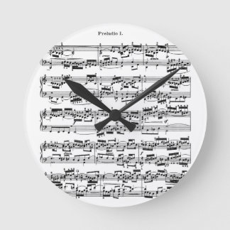 Sheet Music by Bach Round Clock