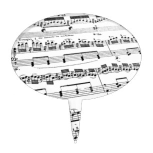 Sheet Music Cake Topper