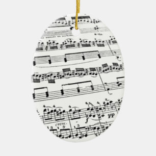 Sheet Music Ceramic Ornament