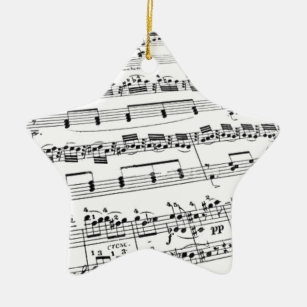 Sheet Music Ceramic Ornament