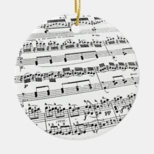 Sheet Music Ceramic Ornament