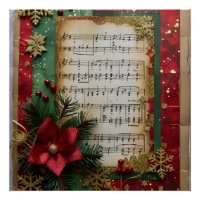 Sheet Music Christmas Scrape Book Paper