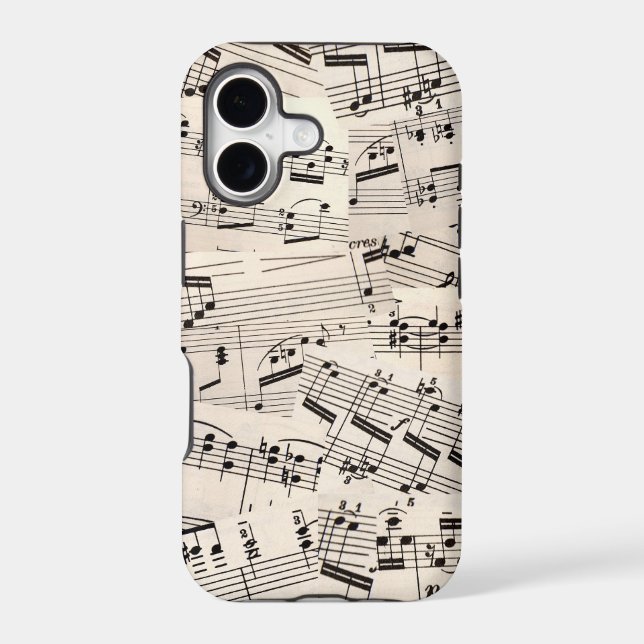 Sheet Music Collage Iphone Case (Back)