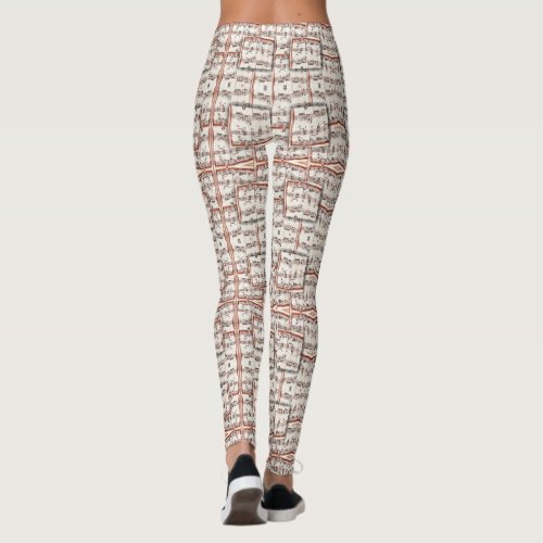 Sheet Music Collage Musicians Notes  Leggings