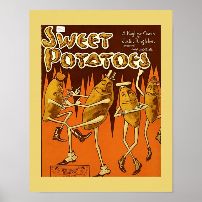 sheet music cvr Sweet Potatoes Ragtime March 1906 Poster (Front)