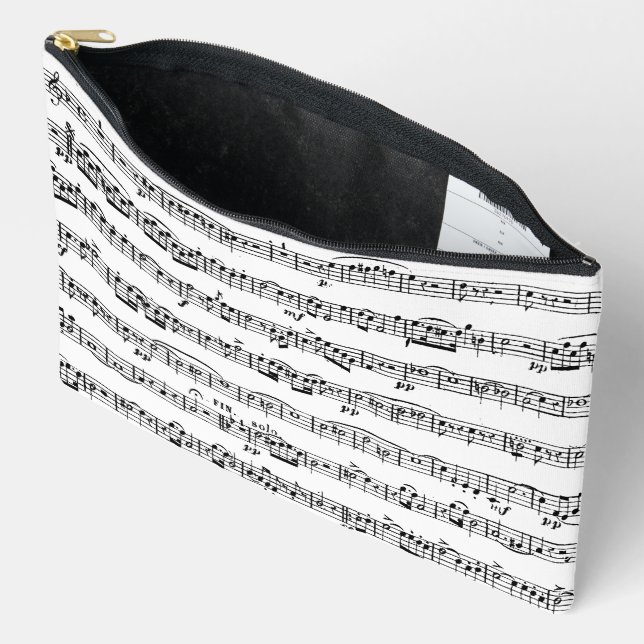 Sheet Music Design Accessory Pouch (Open)