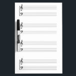 Sheet Music Dry Erase Board<br><div class="desc">A dry erase board with blank sheet music on it. Good if you want to jot down an idea without wasting a whole sheet of paper!</div>