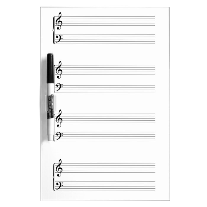 Sheet Music Dry Erase Board Zazzle