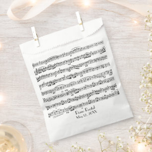 Sheet Music for Piano Recital Favor Bag