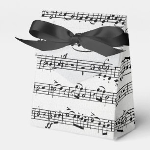 Sheet music for piano recital favor boxes