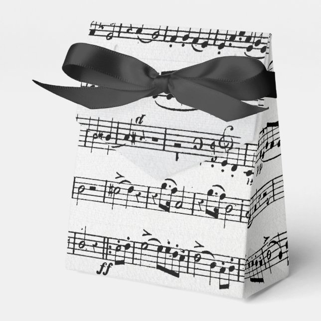 Sheet music for piano recital favor boxes (Front Side)