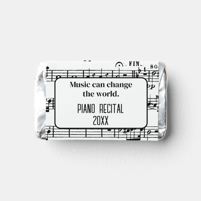 Sheet Music for Piano Recital  Hershey's Miniatures (Back)