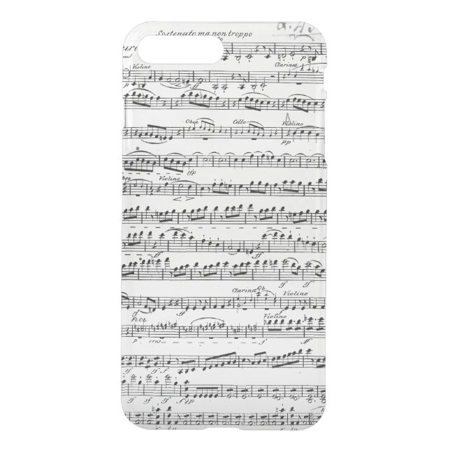 Sheet Music for the Overture to 'Egmont' Uncommon iPhone Case (Back)