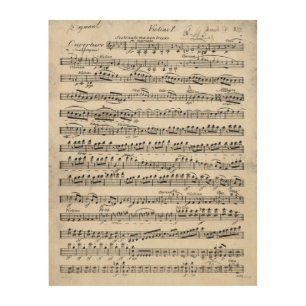 Sheet Music for the Overture to 'Egmont' Wood Wall Art
