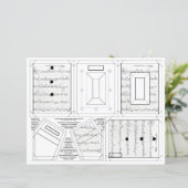 Sheet Music Frame Ornament 2x3 photo stationery (Standing Front)