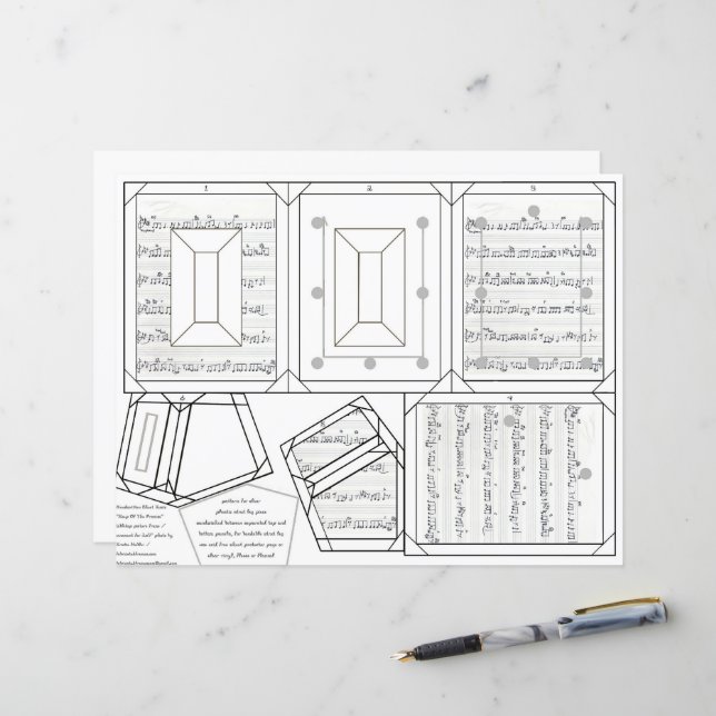 Sheet Music Frame Ornament Printable 2x3 Photo (Front/Back In Situ)