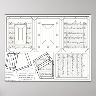Sheet Music Frame Ornament Printable 2x3 Photo Poster
