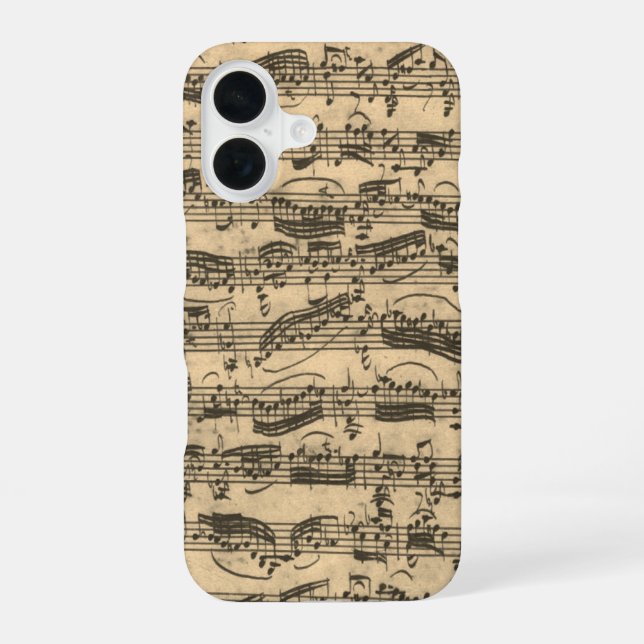 Sheet Music from JS Bach Iphone Case (Back)