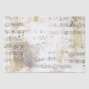 Sheet Music Gold Silver Music Notes Decoupage Idea
