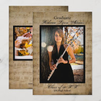 Sheet Music Graduation Announcement w/ Photos