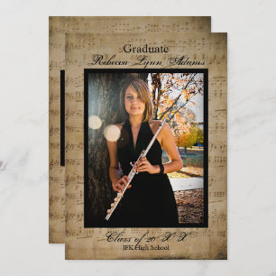 Sheet Music Graduation Announcement w/ Photos