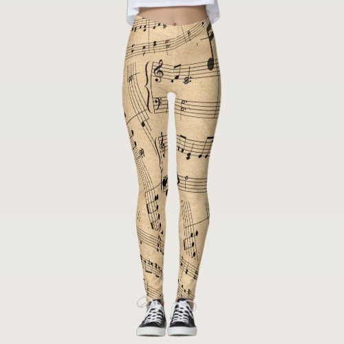 Sheet Music Leggings