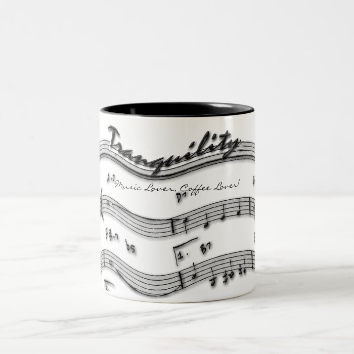 SHEET MUSIC Music Lover, Coffee Lover Mugs