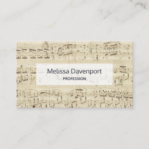 Sheet Music Musical Notes Musician Business Card