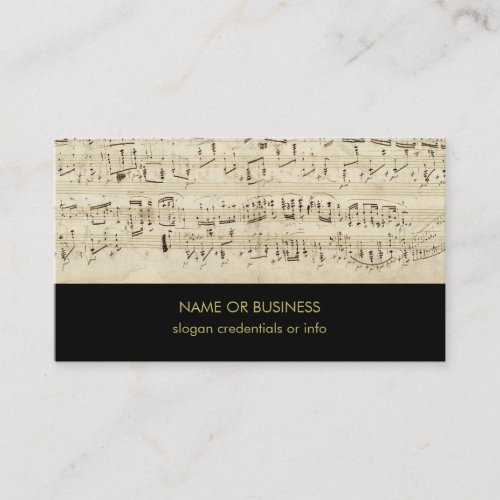 Sheet Music Musical Notes Score Business Card