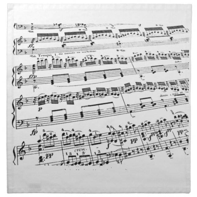 Sheet Music Napkin (Front)