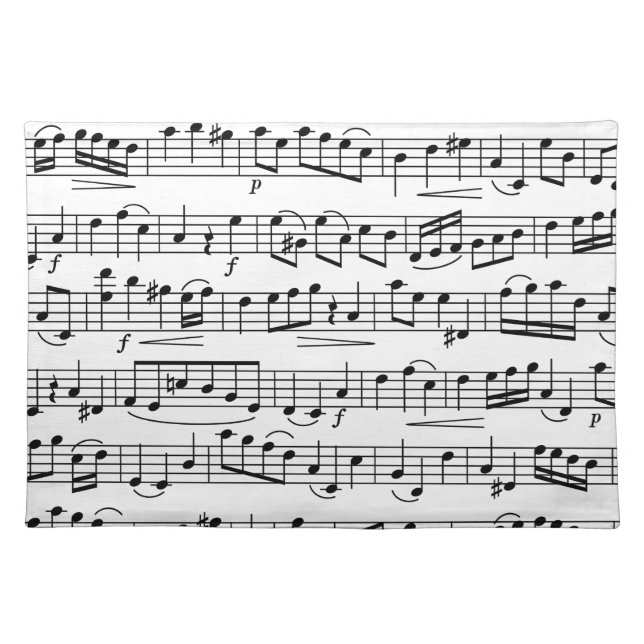 Sheet Music Notes     Cloth Placemat (Front)