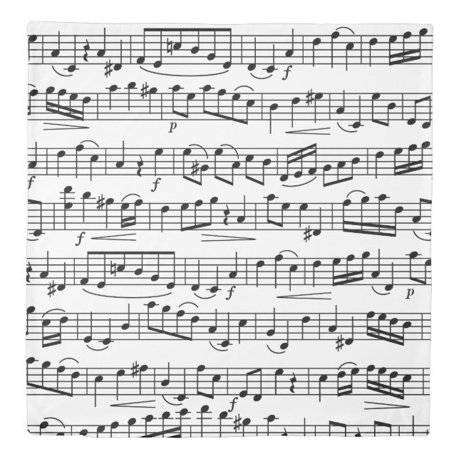 Sheet Music Notes   Duvet Cover (Front)