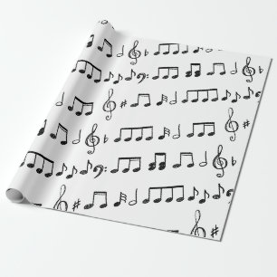 Sheet music notes gift paper