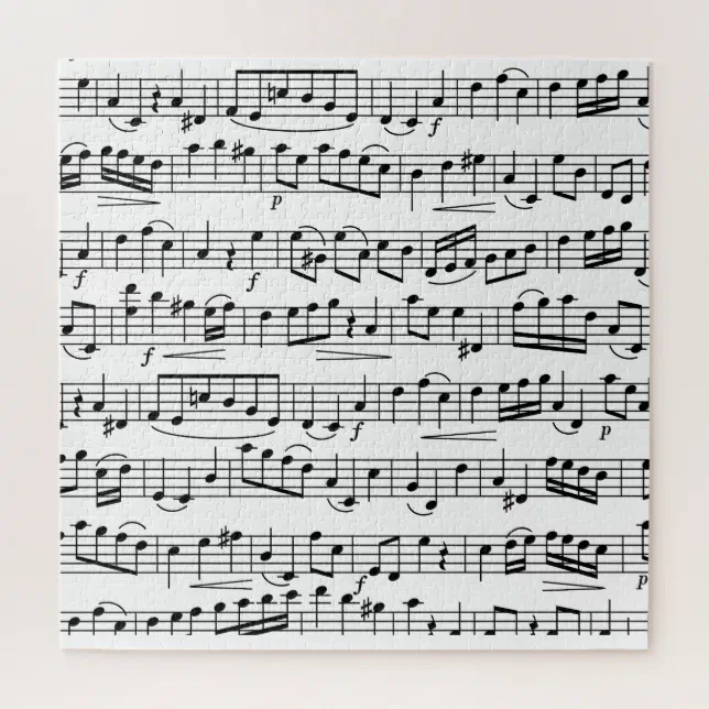Sheet Music Notes Jigsaw Puzzle | Zazzle