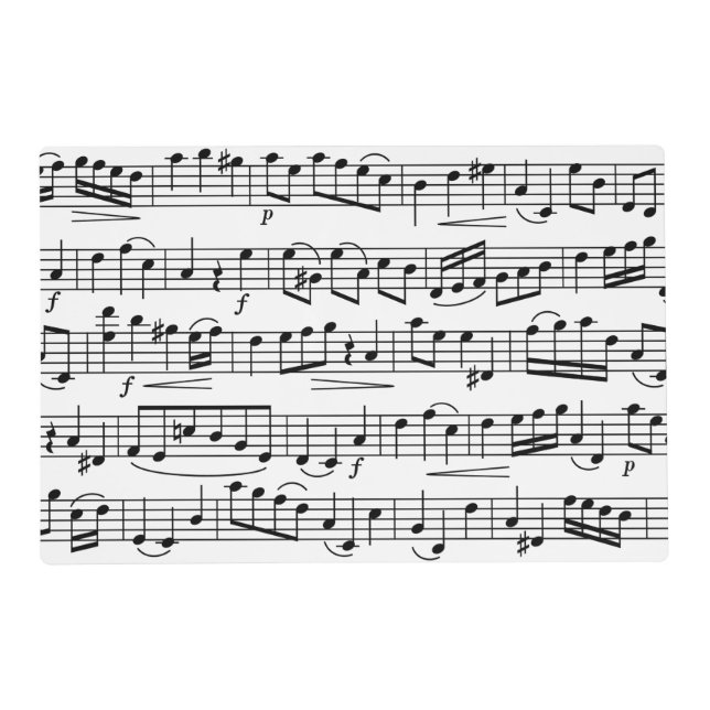 Sheet Music Notes    Placemat (Front)