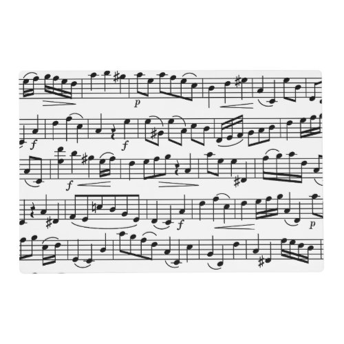 Sheet Music Notes      Placemat