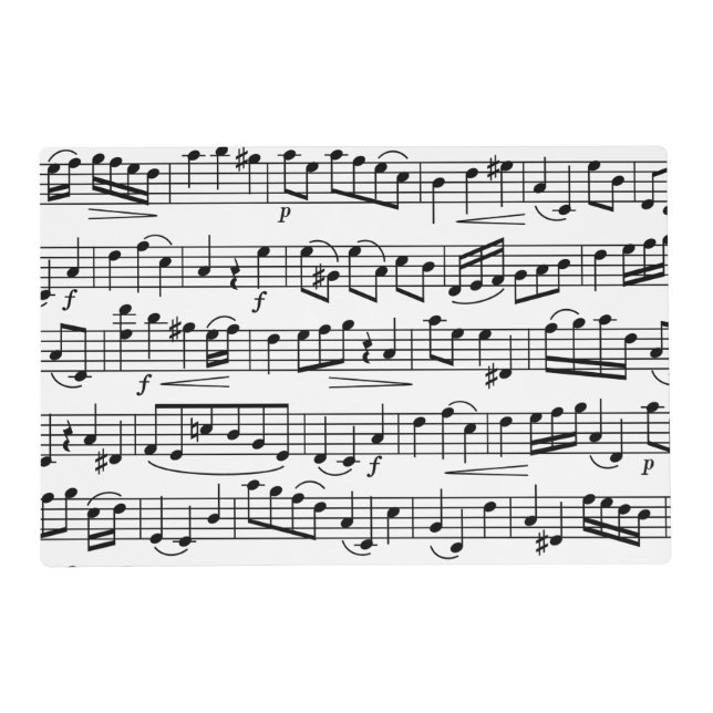 Sheet Music Notes      Placemat (Front)