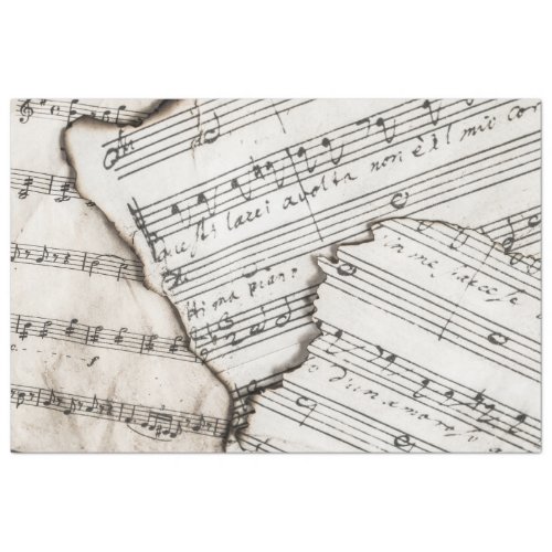 sheet music notes tissue paper