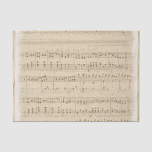 Sheet Music on a Faded Tan Vintage Background