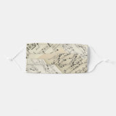 Sheet music on a mask: adult cloth face mask (Front, Folded)
